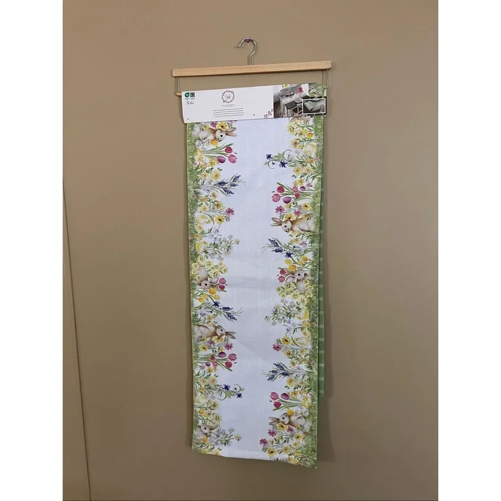 The Farmhouse By Rachel Ashwell Easter Bunny Chicks Table Runner 16” X 90” Rever